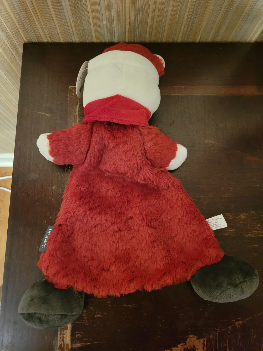 Demdaco Red Santa Plush Lovey  Comforter Toy/ Rattle NWT